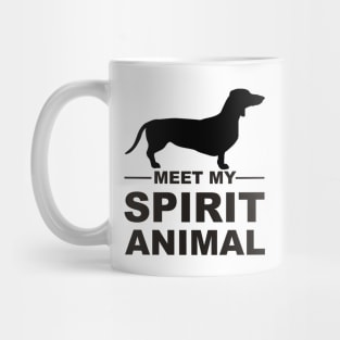 Meet my spirit animal - dachshund - black Mug